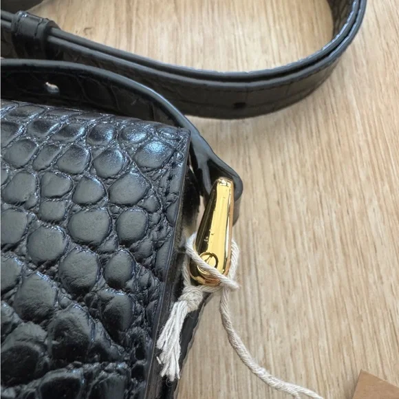 NWT APC Grace Baguette Bag in Black Croc Leather - Picture 6 of 6